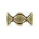Cymbal ™ DQ metal Connector Dialiskari for Ginko beads - Antique bronze